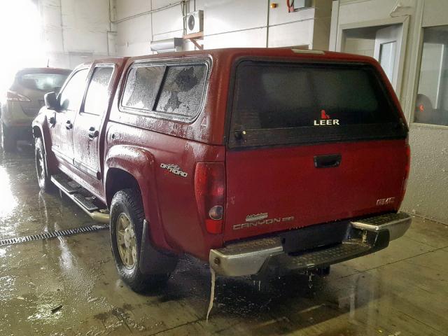 1GTDT136258242411 - 2005 GMC CANYON RED photo 3