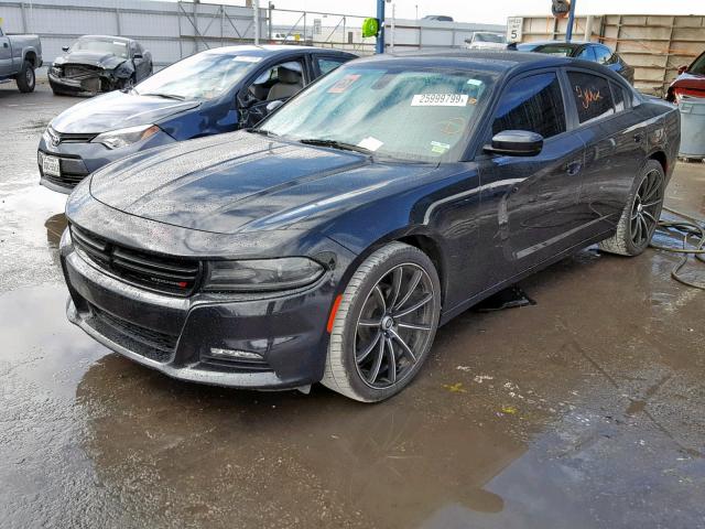 2C3CDXHG2HH528727 - 2017 DODGE CHARGER SX BLACK photo 2