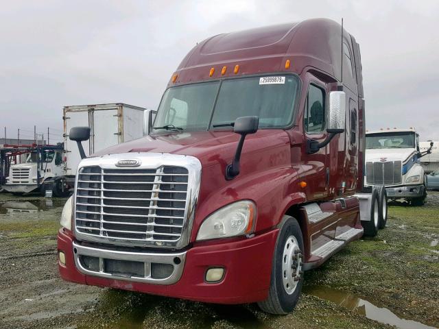 1FUJGLCK98LZ66025 - 2008 FREIGHTLINER CASCADIA 1 BURGUNDY photo 2