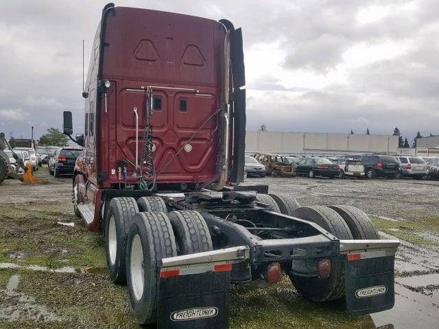 1FUJGLCK98LZ66025 - 2008 FREIGHTLINER CASCADIA 1 BURGUNDY photo 3