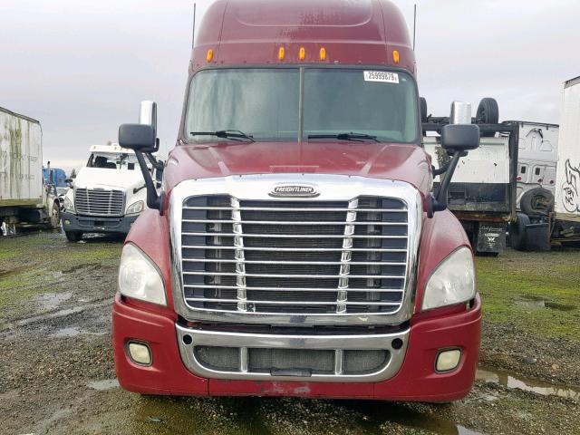 1FUJGLCK98LZ66025 - 2008 FREIGHTLINER CASCADIA 1 BURGUNDY photo 9