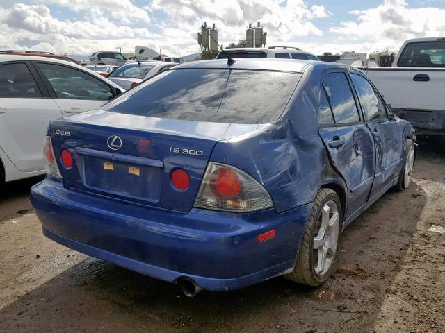 JTHBD192820047849 - 2002 LEXUS IS 300 BLUE photo 4