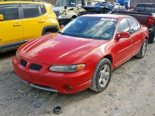 1G2WP52K6YF169468 - 2000 PONTIAC GRAND PRIX RED photo 2