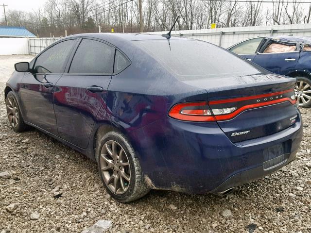 1C3CDFBB4ED913464 - 2014 DODGE DART SXT BLUE photo 3