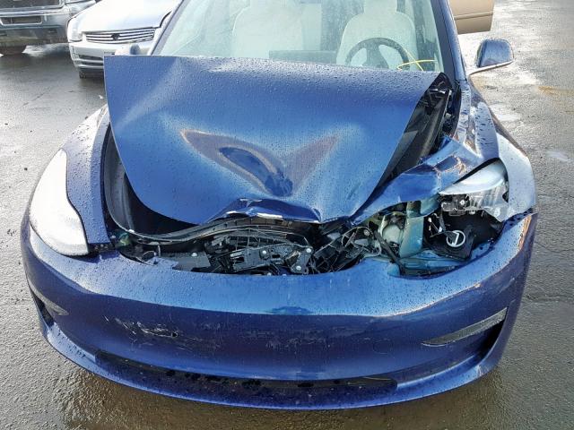 5YJ3E1EA7JF178187 - 2018 TESLA MODEL 3 BLUE photo 7