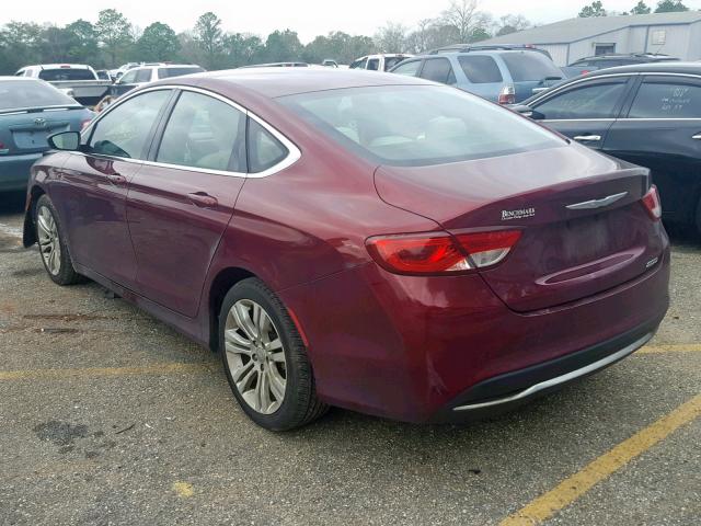 1C3CCCAB9FN552148 - 2015 CHRYSLER 200 LIMITE RED photo 3