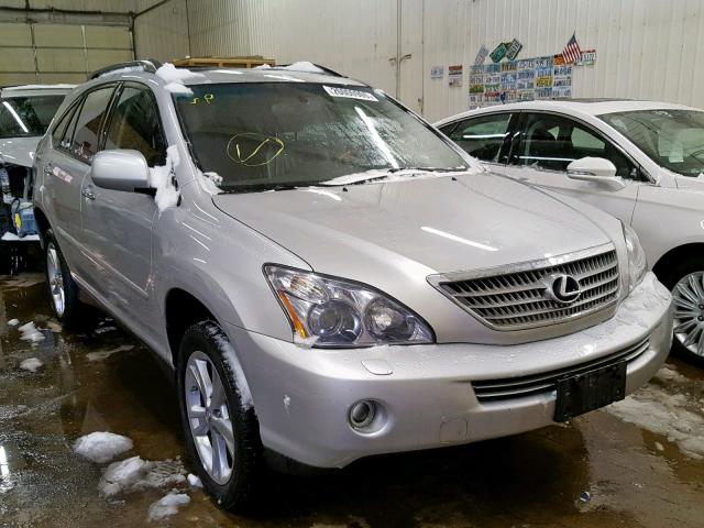 JTJHW31U782856560 - 2008 LEXUS RX 400H SILVER photo 1