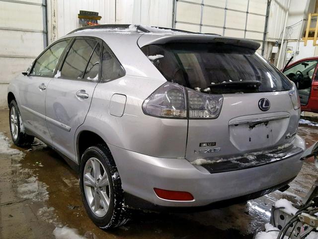 JTJHW31U782856560 - 2008 LEXUS RX 400H SILVER photo 3