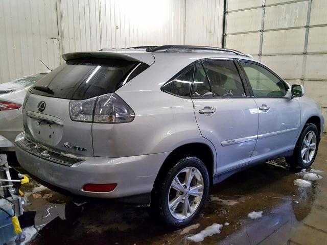 JTJHW31U782856560 - 2008 LEXUS RX 400H SILVER photo 4