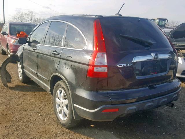 JHLRE48798C031150 - 2008 HONDA CR-V EXL BLACK photo 3