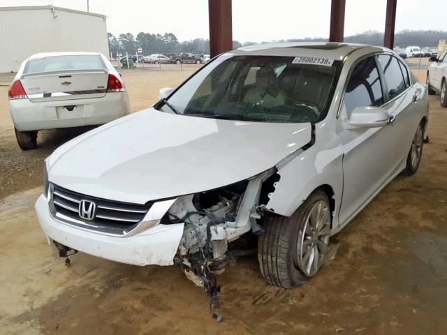 1HGCR2F81DA019654 - 2013 HONDA ACCORD EXL WHITE photo 2