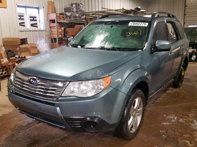 JF2SH6CC2AH733486 - 2010 SUBARU FORESTER 2 GREEN photo 2