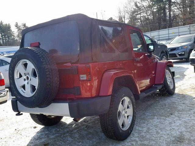 1J4AA5D14BL579247 - 2011 JEEP WRANGLER S RED photo 4