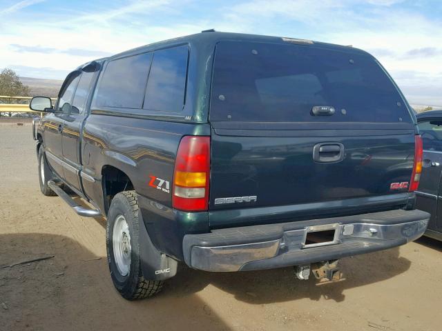 1GTEK19T31E214665 - 2001 GMC NEW SIERRA GREEN photo 3