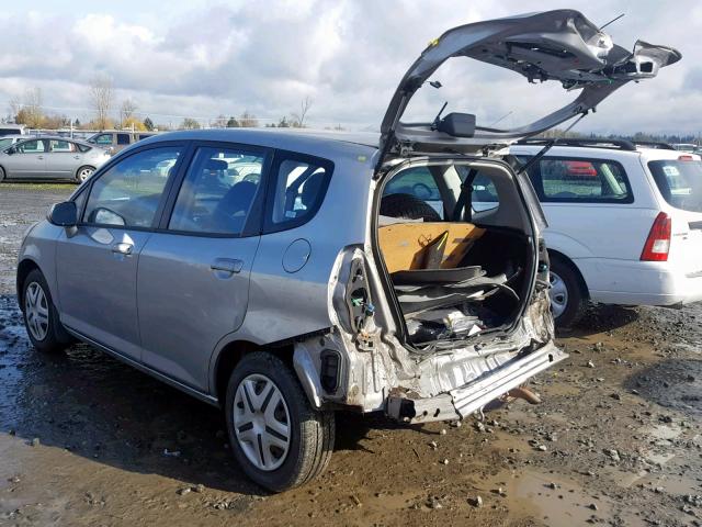 JHMGD38408S031713 - 2008 HONDA FIT SILVER photo 3