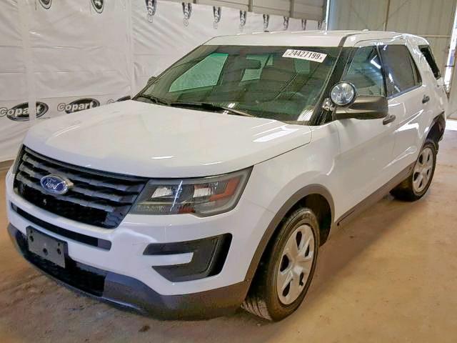 1FM5K8AR9HGB15433 - 2017 FORD EXPLORER P WHITE photo 2