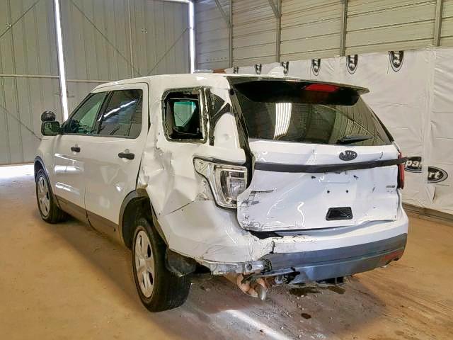 1FM5K8AR9HGB15433 - 2017 FORD EXPLORER P WHITE photo 3