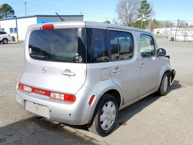 JN8AZ2KR1BT200571 - 2011 NISSAN CUBE BASE SILVER photo 4