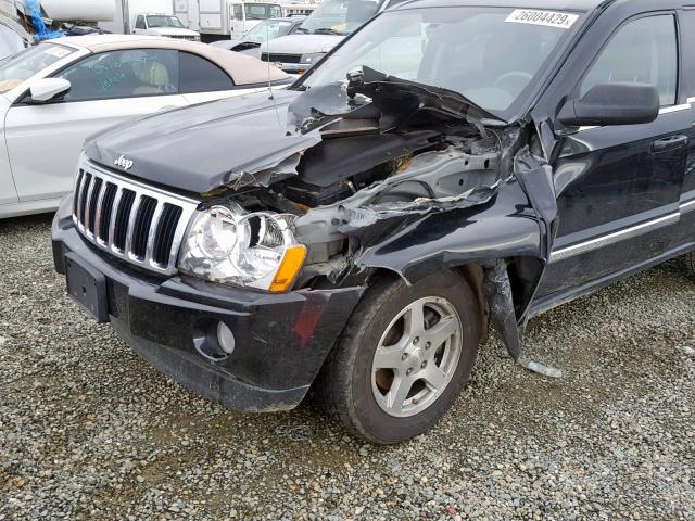 1J4HR58235C664367 - 2005 JEEP GRAND CHER BLACK photo 9