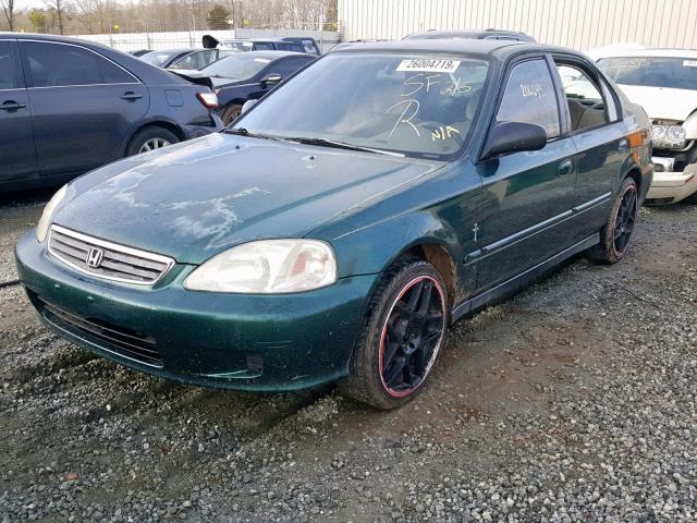 2HGEJ6610YH556551 - 2000 HONDA CIVIC BASE GREEN photo 2