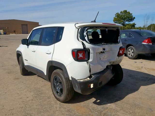 ZACCJAAB7HPF82006 - 2017 JEEP RENEGADE S WHITE photo 3