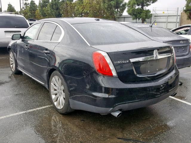 1LNHL9FT9BG604393 - 2011 LINCOLN MKS BLACK photo 3