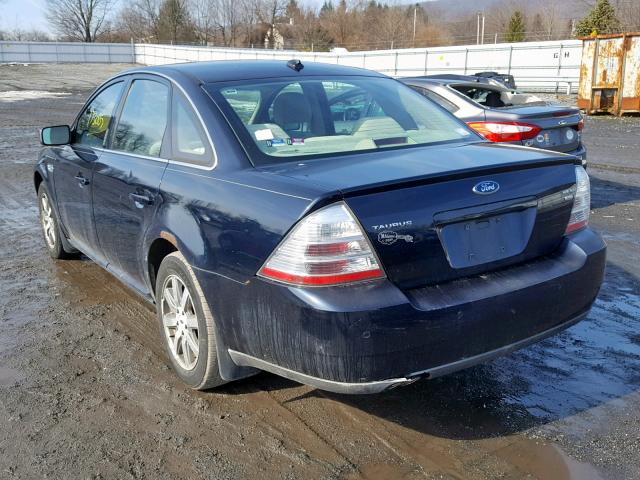 1FAHP27W98G133840 - 2008 FORD TAURUS SEL BLUE photo 3