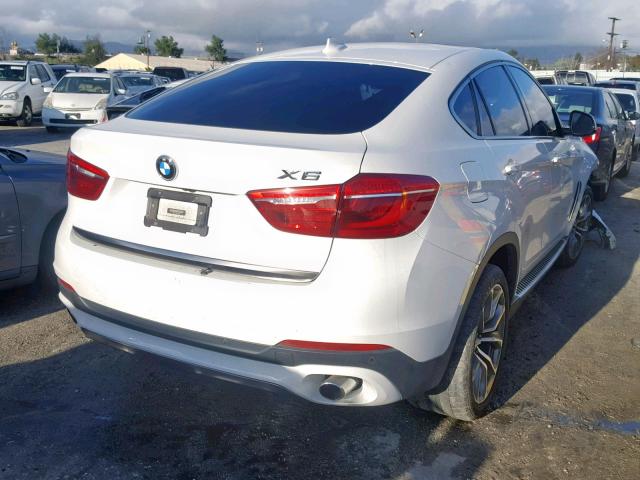 5UXKU0C59G0F92949 - 2016 BMW X6 SDRIVE3 WHITE photo 4