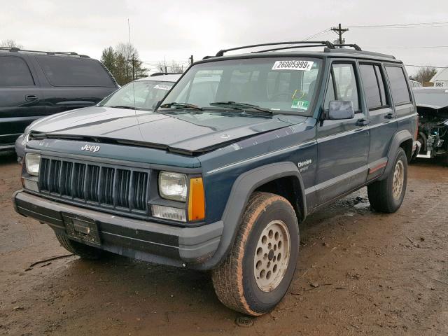 1J4FJ68S2TL188470 - 1996 JEEP CHEROKEE S GREEN photo 2