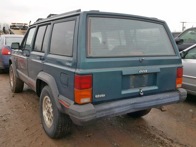 1J4FJ68S2TL188470 - 1996 JEEP CHEROKEE S GREEN photo 3