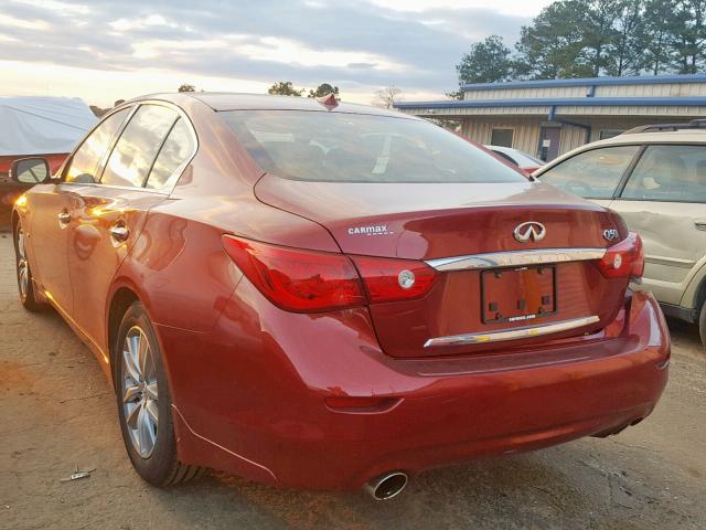 JN1BV7AP4FM345633 - 2015 INFINITI Q50 BASE RED photo 3