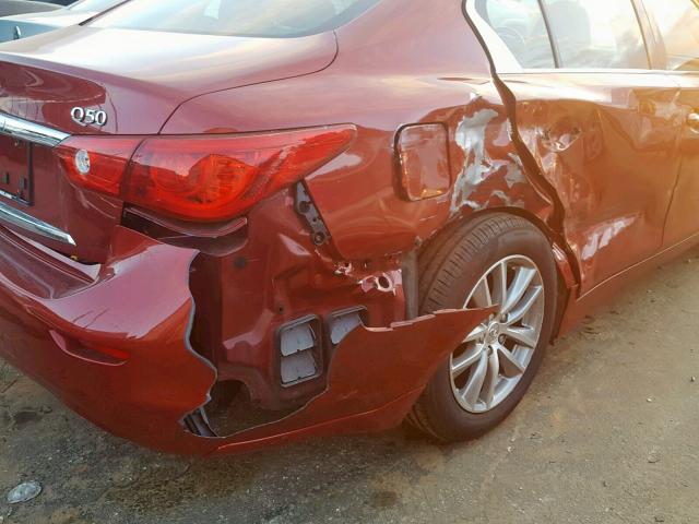 JN1BV7AP4FM345633 - 2015 INFINITI Q50 BASE RED photo 9