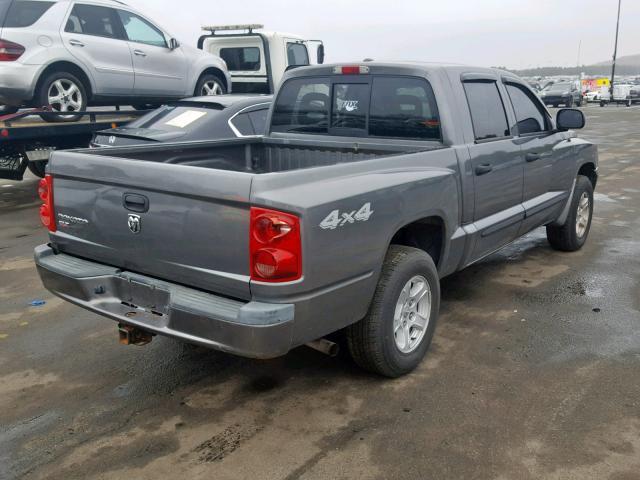 1D7HW48K97S141457 - 2007 DODGE DAKOTA QUA GRAY photo 4