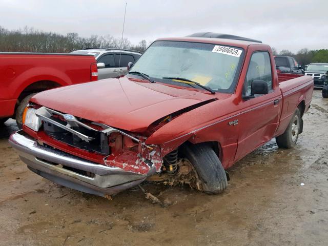 1FTCR10U8VTA19087 - 1997 FORD RANGER RED photo 2