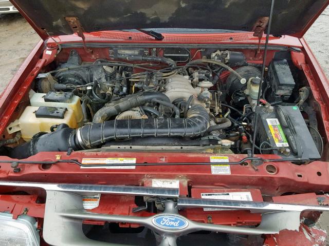 1FTCR10U8VTA19087 - 1997 FORD RANGER RED photo 7