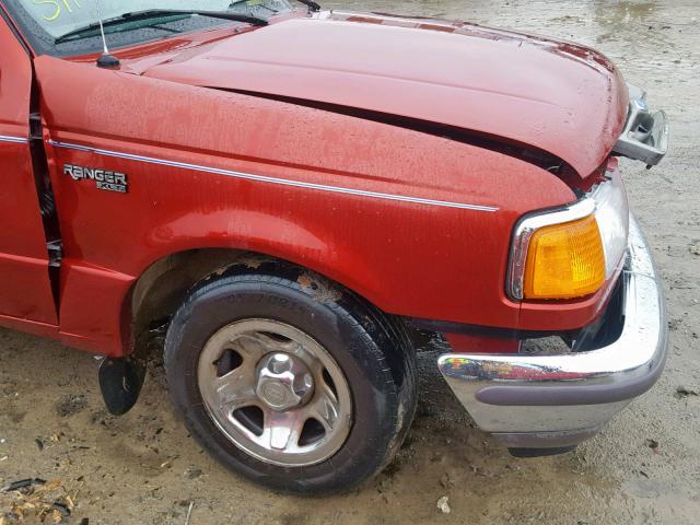 1FTCR10U8VTA19087 - 1997 FORD RANGER RED photo 9