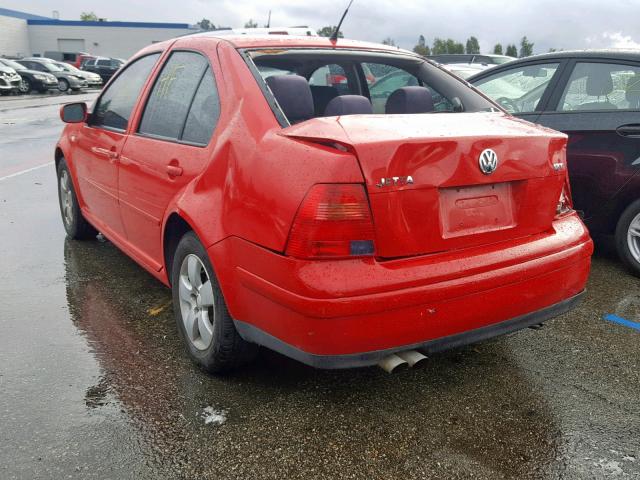 3VWSE69M43M039935 - 2003 VOLKSWAGEN JETTA GLS RED photo 3