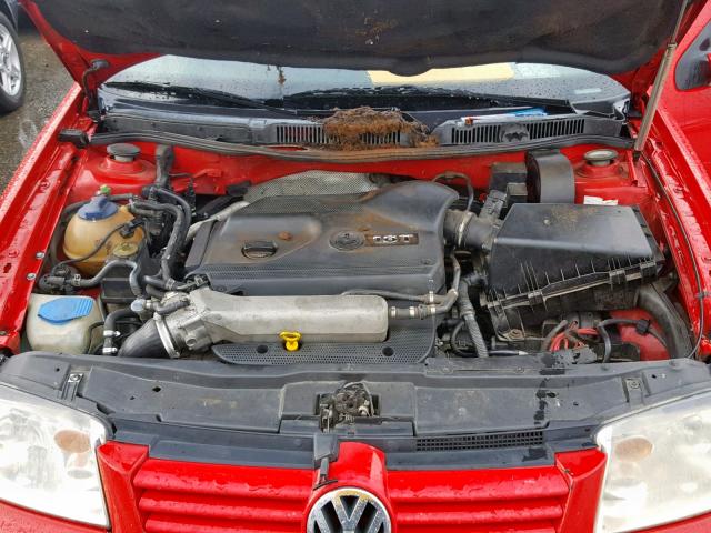 3VWSE69M43M039935 - 2003 VOLKSWAGEN JETTA GLS RED photo 7