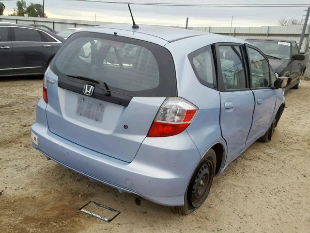 JHMGE8G29AC037200 - 2010 HONDA FIT BLUE photo 4