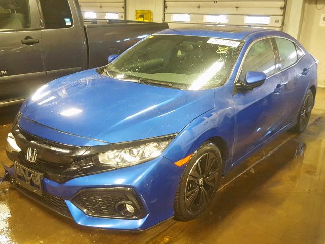 SHHFK7H74HU201281 - 2017 HONDA CIVIC EXL BLUE photo 2