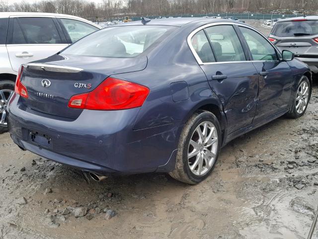 JN1CV6AR9BM354144 - 2011 INFINITI G37 BLUE photo 4