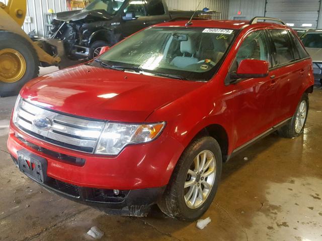 2FMDK4JC9ABB35078 - 2010 FORD EDGE SEL RED photo 2