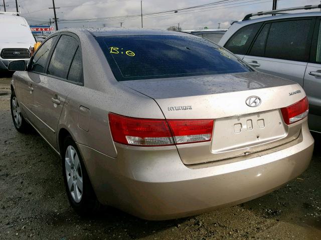 5NPET46C26H142027 - 2006 HYUNDAI SONATA GL GOLD photo 3