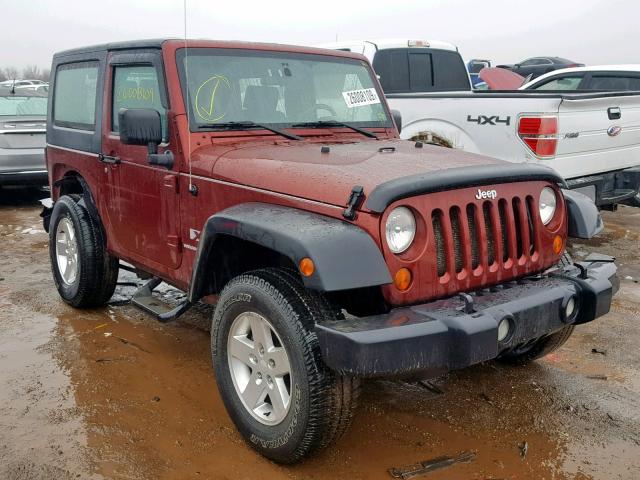 1J8FA24117L179835 - 2007 JEEP WRANGLER X MAROON photo 1