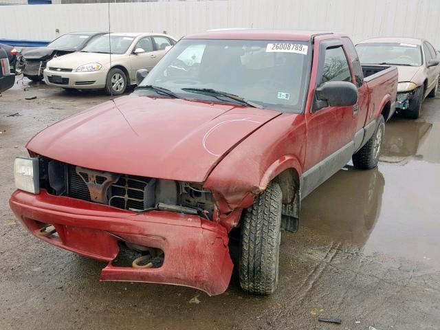 1GTDT19X638118364 - 2003 GMC SONOMA RED photo 2