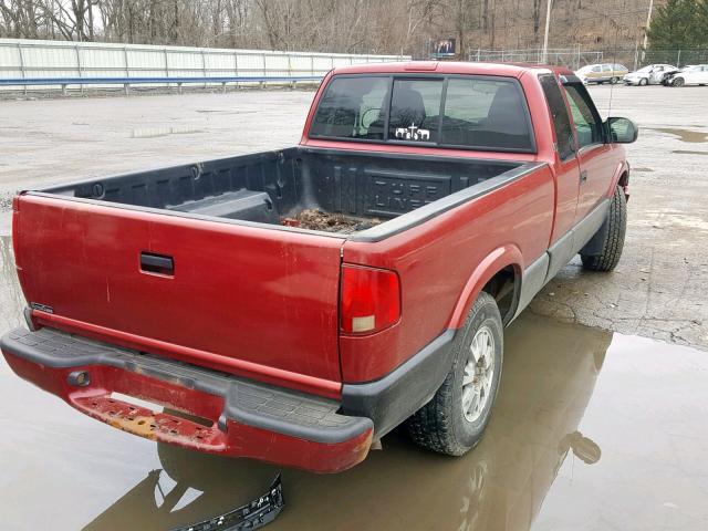 1GTDT19X638118364 - 2003 GMC SONOMA RED photo 4