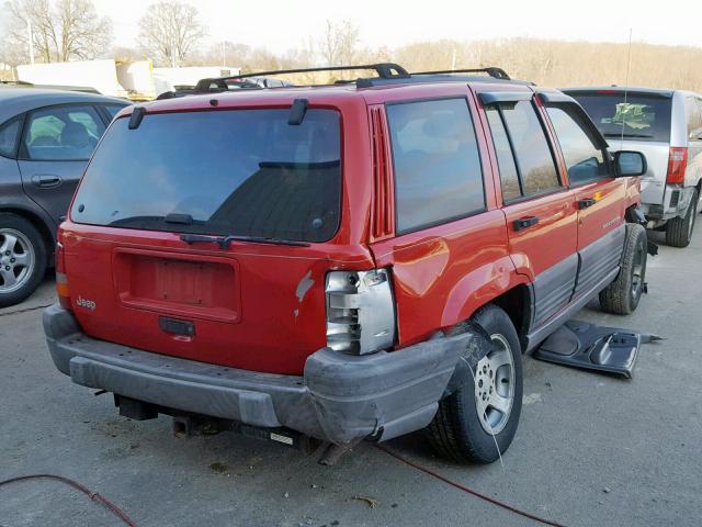 1J4GZ58S7VC533938 - 1997 JEEP GRAND CHER RED photo 4