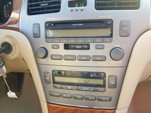 JTHBA30G755120438 - 2005 LEXUS ES 330 BLUE photo 9