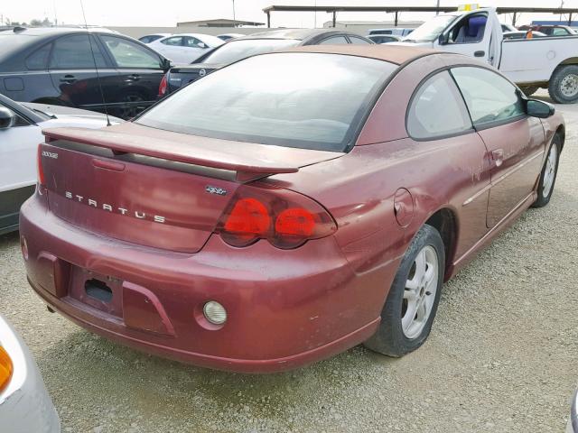 4B3AG42G93E150021 - 2003 DODGE STRATUS SE BURGUNDY photo 4