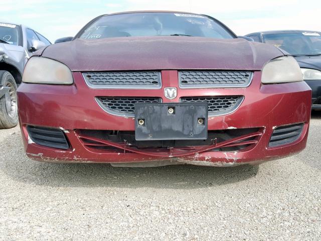 4B3AG42G93E150021 - 2003 DODGE STRATUS SE BURGUNDY photo 9